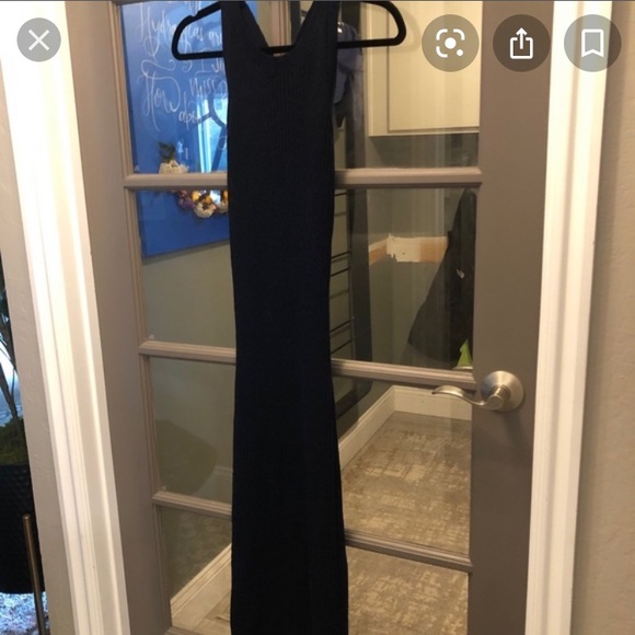 ANTHROPOLOGIE NWT NAVY CABLE KNIT MAXI DRESS - Picture 7 of 7